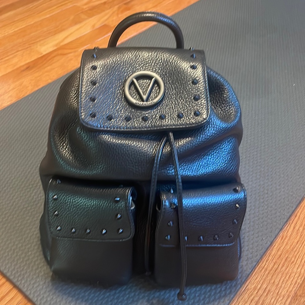 BRAND NEW VALENTINO BLACK STUDDED BACKPACK